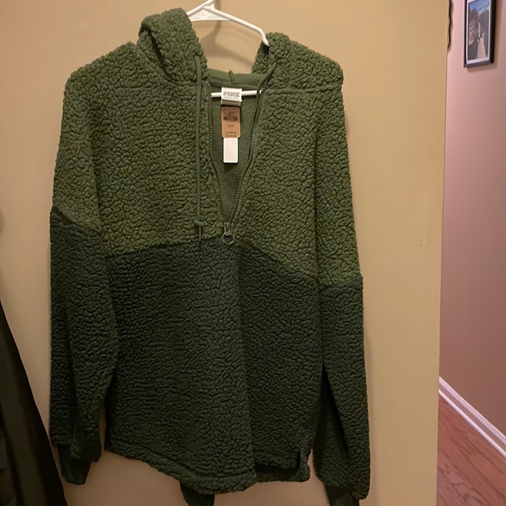 Pink oversized Sherpa hoodie size Xs